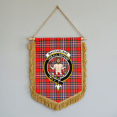 MacFarlane Modern Tartan Crest Wall Hanging Banner - Wood Pole